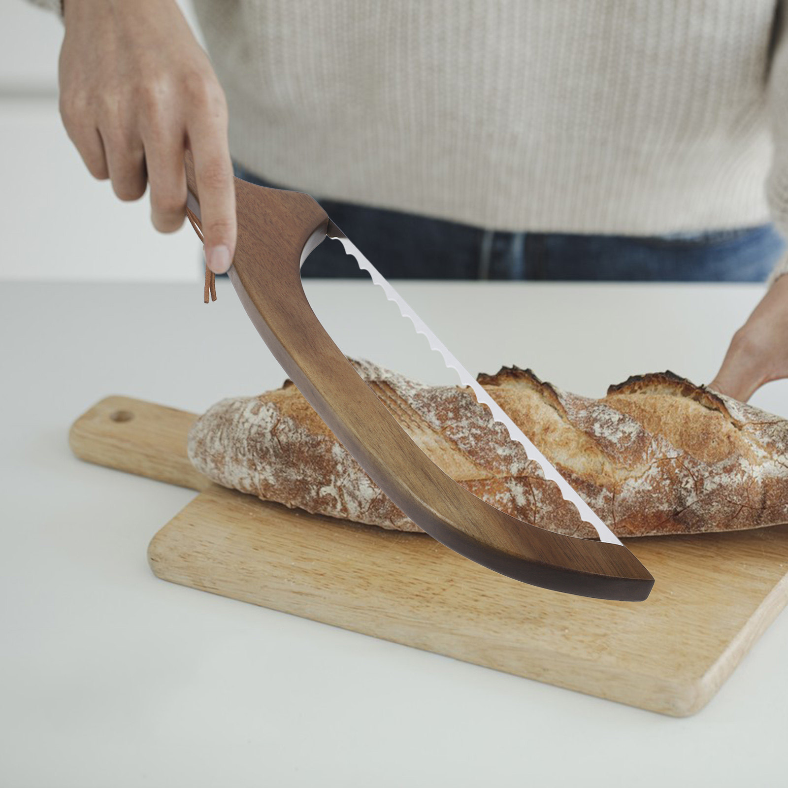 Kitchen Baking Gadgets - 1 комплект деревянного ножа для хлеба