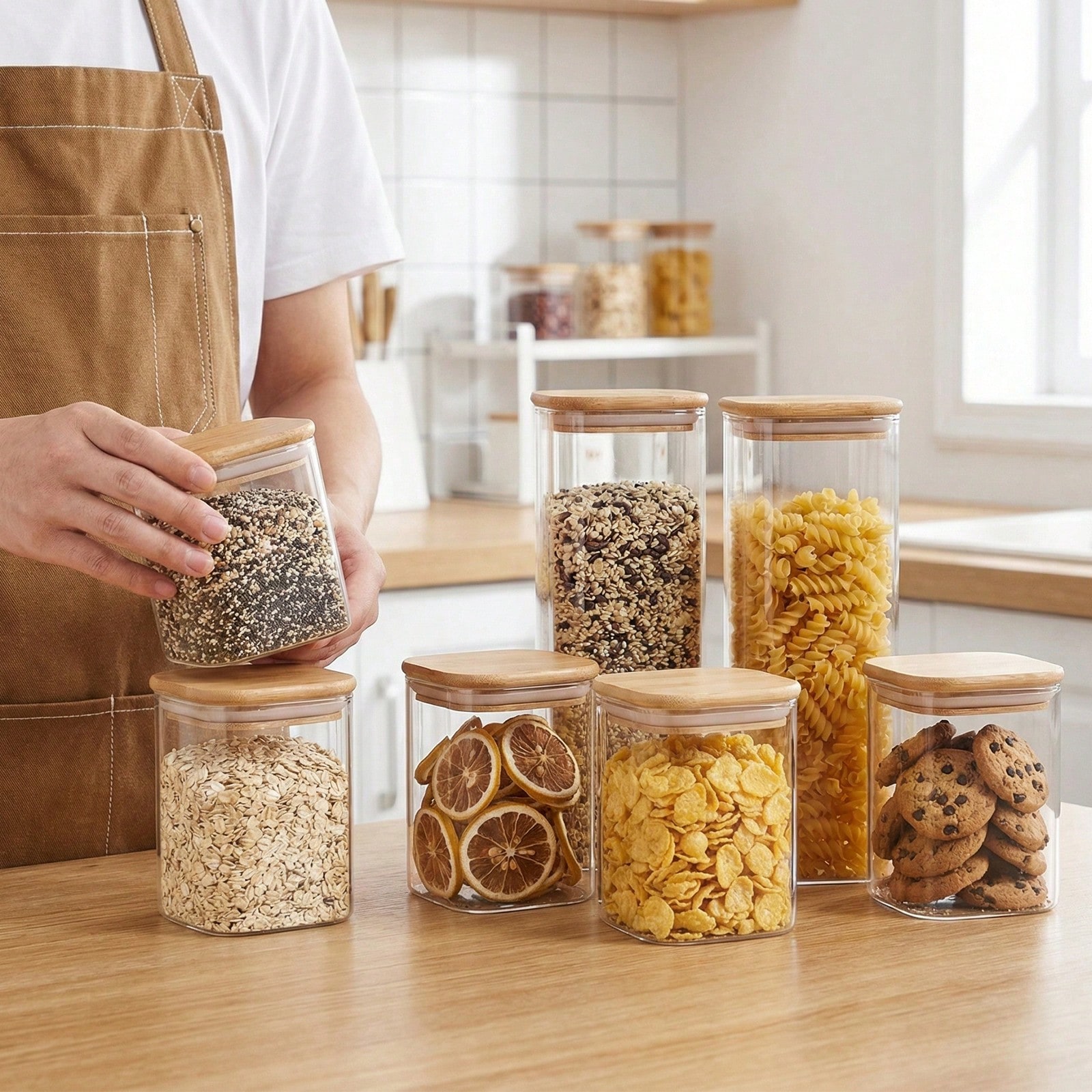 6/12 шт. стеклянных контейнеро – обзор и цена Kitchen Baking Containers