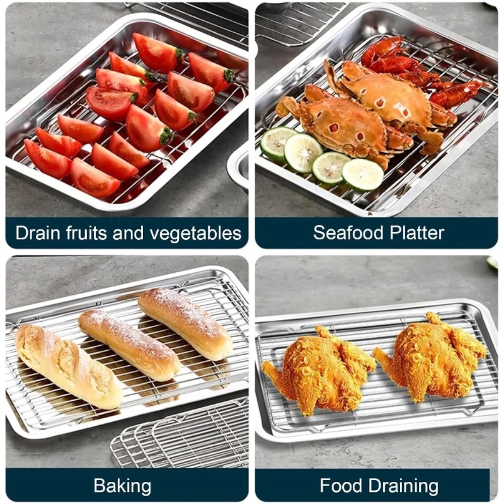 Противень из нержавеющей стали – обзор и цена Kitchen Baking Tray Set