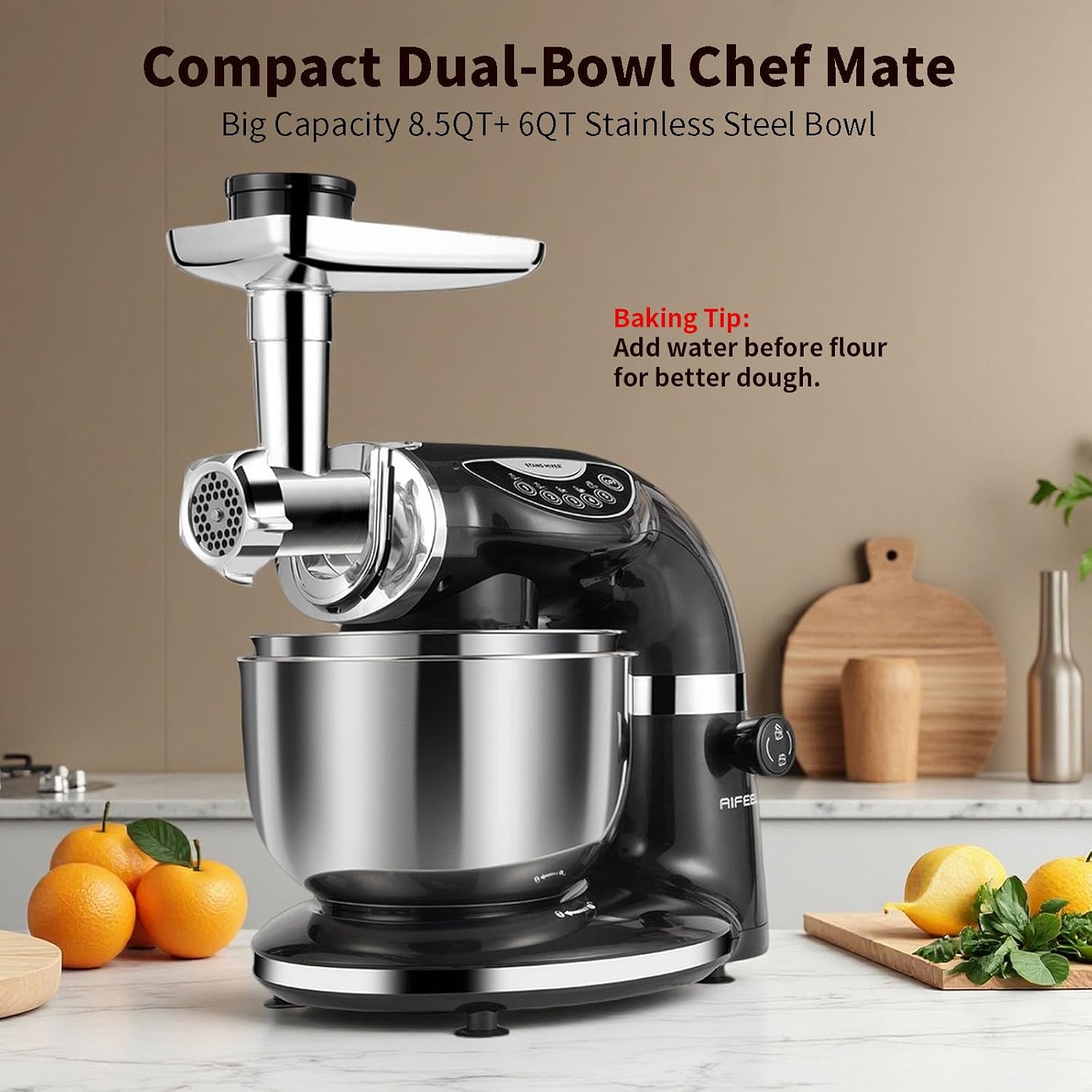 Чёрный электрический стационар – обзор и цена Stand Mixer Bowl