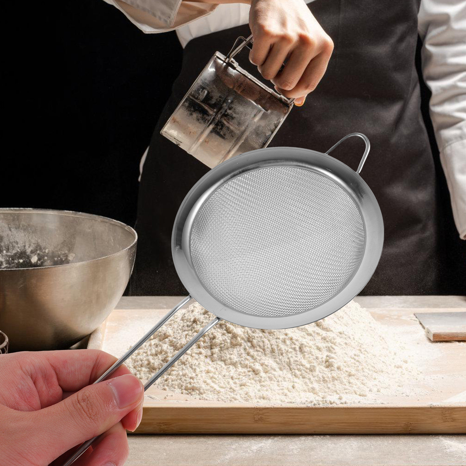 Ручное сито для муки из нержав – обзор и цена Kitchen Baking Gadgets